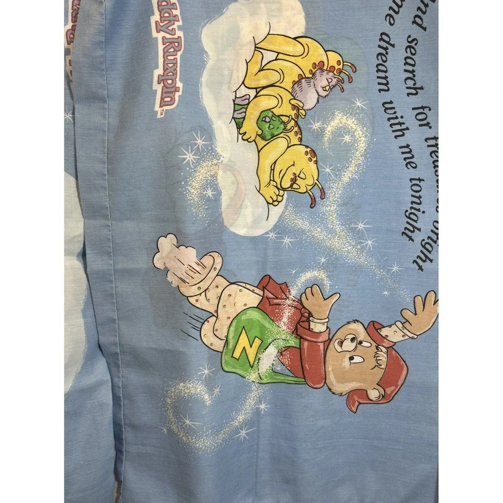Vtg Original 1986 Teddy Ruxpin Grubby Pillowcases Set Of 2 Alchemy Inc Standard